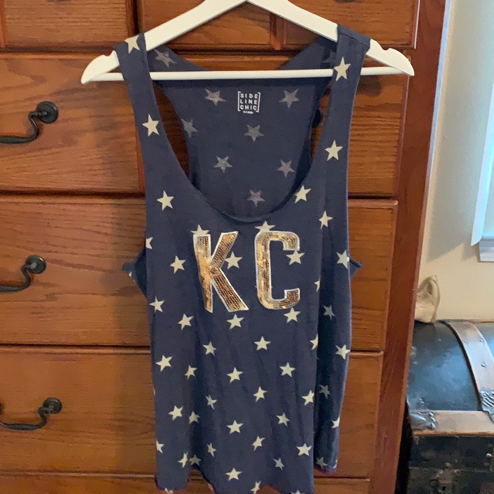 KC Kansas City sequin tank
